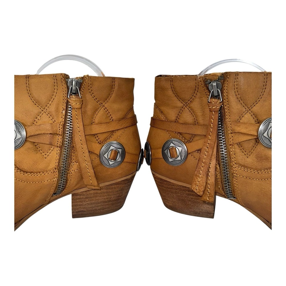 Dolce Vita SKYE Brown Western Cowgirl Harness Conch Ankle Boots Fits Sz 8 - Picture 5 of 16